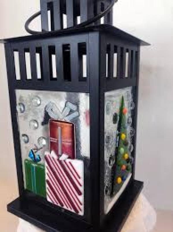 Fused Glass Christmas Lanterns (large)